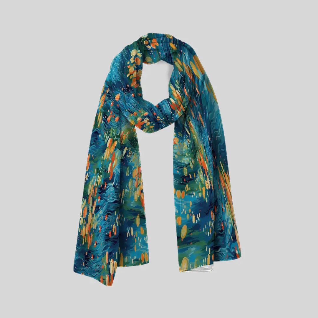 Nymphéas Nocturne Scarf - Chiffon Scarf | My Turtle